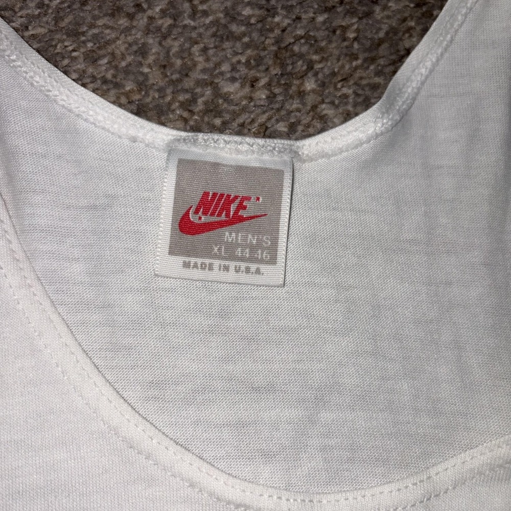 Vintage Nike Shirt Mens XL White Nuclear Surf Graphic Tank Top USA 80s 90s - Picture 2 of 6
